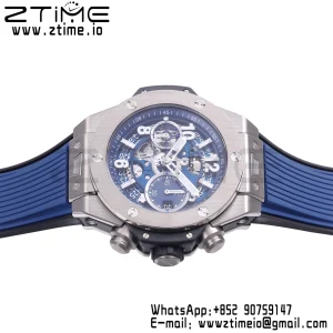 HUBLOT Big Bang Unico 42mm 441.NX.5171.RX Titanium BBF 1:1 Best Edition Skeleton Dial on Blue Rubber Strap A1280 V2 - Super Clone Watch | 1:1 Best Version
