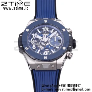 HUBLOT Big Bang Unico 42mm 441.NL.5171.RX Titanium BBF 1:1 Best Edition Skeleton Dial on Blue Rubber Strap A1280 V2 - Super Clone Watch | 1:1 Best Version