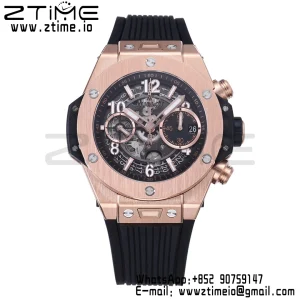 HUBLOT Big Bang Unico 42mm 441.OX.1181.RX  BBF 1:1 Best Edition Skeleton Dial on Black Rubber Strap A1280 V2 - Super Clone Watch | 1:1 Best Version