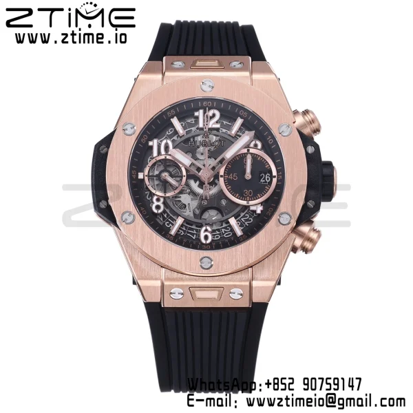 HUBLOT Big Bang Unico 42mm 441.OX.1181.RX  BBF 1:1 Best Edition Skeleton Dial on Black Rubber Strap A1280 V2 - Super Clone Watch | 1:1 Best Version