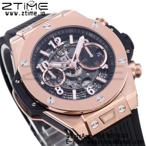 HUBLOT Big Bang Unico 42mm 441.OX.1181.RX  BBF 1:1 Best Edition Skeleton Dial on Black Rubber Strap A1280 V2 - Super Clone Watch | 1:1 Best Version