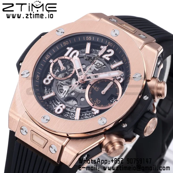 HUBLOT Big Bang Unico 42mm 441.OX.1181.RX  BBF 1:1 Best Edition Skeleton Dial on Black Rubber Strap A1280 V2 - Super Clone Watch | 1:1 Best Version