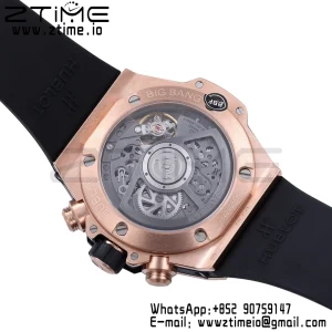 HUBLOT Big Bang Unico 42mm 441.OM.1181.RX RG BBF 1:1 Best Edition Skeleton Dial Black Ceramic Bezel on Black Rubber Strap A1280 V2 - Super Clone Watch | 1:1 Best Version