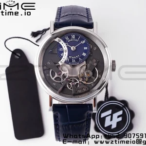 Breguet Tradition 7097BB/GY/9WU SS ZF 1:1 Best Edition Blue/Gray Dial on Blue Leather Strap A505 - Super Clone Watch | 1:1 Best Version