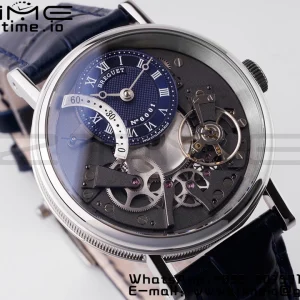 Breguet Tradition 7097BB/GY/9WU SS ZF 1:1 Best Edition Cadran albastru/gri pe curea din piele albastră A505 - Super Clone Watch | 1:1 Best Version