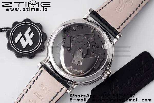 Breguet Tradition 7097BB/G1/9WU SS ZF 1:1 Best Edition White/Gray Dial on Black Leather Strap A505 - Super Clone Watch | 1:1 Best Version