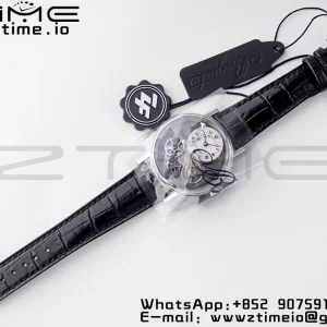 Breguet Tradition 7097BB/G1/9WU SS ZF 1:1 Best Edition White/Gray Dial on Black Leather Strap A505 - Super Clone Watch | 1:1 Best Version