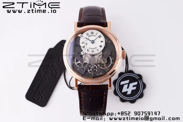 Breguet Tradition 7097BR/G1/9WU RG ZF 1:1 Best Edition White/Gray Dial on Brown Leather Strap A505 - Super Clone Watch | 1:1 Best Version