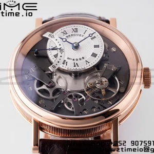 Breguet Tradition 7097BR/G1/9WU RG ZF 1:1 Best Edition White/Gray Dial on Brown Leather Strap A505 - Super Clone Watch | 1:1 Best Version