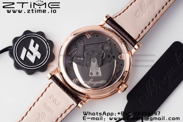 Breguet Tradition 7097BR/G1/9WU RG ZF 1:1 Best Edition White/Gray Dial on Brown Leather Strap A505 - Super Clone Watch | 1:1 Best Version