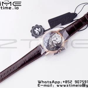 Breguet Tradition 7097BR/G1/9WU RG ZF 1:1 Best Edition White/Gray Dial on Brown Leather Strap A505 - Super Clone Watch | 1:1 Best Version