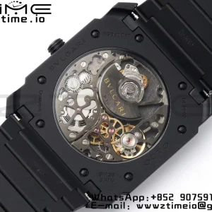 ブルガリ オクト フィニッシモ PVD BVF 1:1 ベストエディション ブラックダイアル、PVDブレスレット アジアン・マイクロローター・ムーブメント - スーパークローンウォッチ｜1:1 ベストバージョン