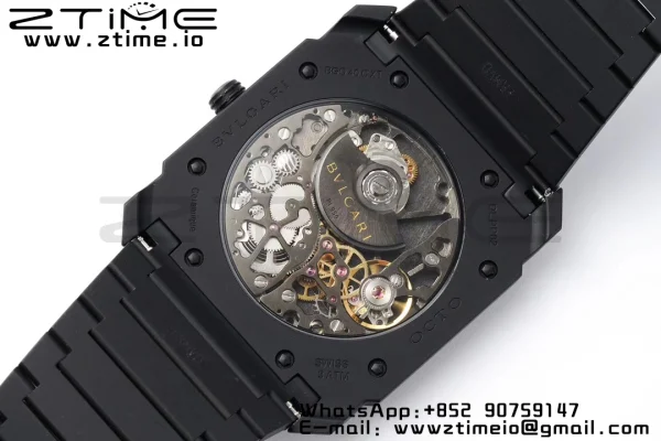 ブルガリ オクト フィニッシモ PVD BVF 1:1 ベストエディション ブラックダイアル、PVDブレスレット アジアン・マイクロローター・ムーブメント - スーパークローンウォッチ｜1:1 ベストバージョン