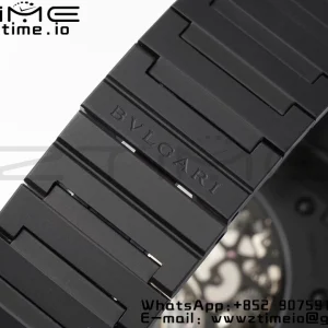 ブルガリ オクト フィニッシモ PVD BVF 1:1 ベストエディション ブラックダイアル、PVDブレスレット アジアン・マイクロローター・ムーブメント - スーパークローンウォッチ｜1:1 ベストバージョン