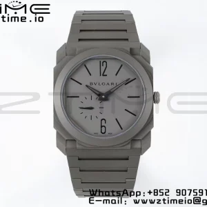 BVLGARI Octo Finissimo PVD BVF 1:1 Best Edition Gray Dial on PVD Bracelet Asian Micro Rotor Movement - Super Clone Watch | 1:1 Best Version