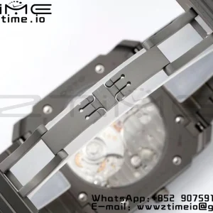BVLGARI Octo Finissimo PVD BVF 1:1 Best Edition Cadran gri pe brățară PVD Asian Micro Rotor Movement - Super Clone Watch | 1:1 Best Version