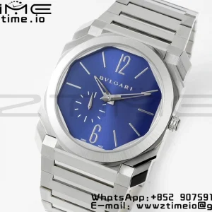 BVLGARI Octo Finissimo SS BVF 1:1 Mejor Edición Esfera Azul en Acero Inoxidable Movimiento Micro Rotor Asiático - Reloj Super Clon | 1:1 Mejor Versión