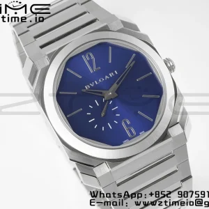 BVLGARI Octo Finissimo SS BVF 1:1 Best Edition Blue Dial on Stainless Steel Asian Micro Rotor Movement - Super Clone Watch | 1:1 Best Version