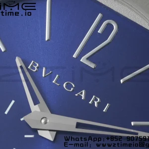 BVLGARI Octo Finissimo SS BVF 1:1 Mejor Edición Esfera Azul en Acero Inoxidable Movimiento Micro Rotor Asiático - Reloj Super Clon | 1:1 Mejor Versión