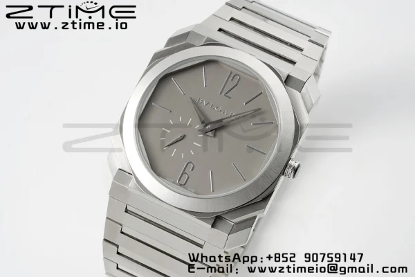 BVLGARI Octo Finissimo SS BVF 1:1 Best Edition Silvery Dial on Stainless Steel Asian Micro Rotor Movement - Super Clone Watch | 1:1 Best Version