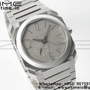 BVLGARI Octo Finissimo SS BVF 1:1 Best Edition Silvery Dial on Stainless Steel Asian Micro Rotor Movement - Super Clone Watch | 1:1 Best Version