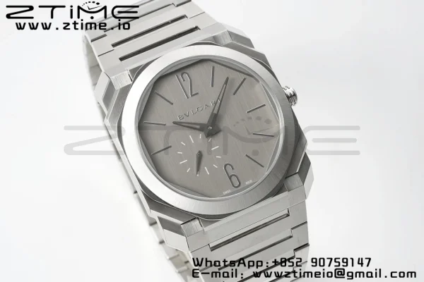 BVLGARI Octo Finissimo SS BVF 1:1 Best Edition Silvery Dial on Stainless Steel Asian Micro Rotor Movement - Super Clone Watch | 1:1 Best Version