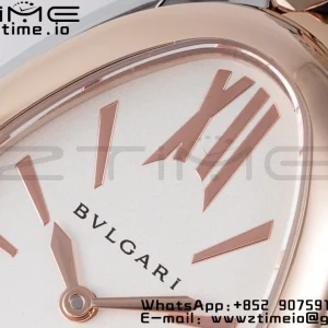 BVLGARI Serpenti Seduttori Watch 103277 SS/RG BVF 1:1 Best Edition White Dial RG Bezel on SS/RG Bracelet ETA Quartz - Super Clone Watch | 1:1 Best Version