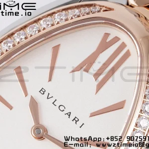 Orologio BVLGARI Serpenti Seduttori 103274 SS/RG BVF 1:1 Best Edition Quadrante bianco Diamanti Lunetta RG su Bracciale SS/RG Quarzo ETA - Orologio Super Clone | 1:1 Best Version
