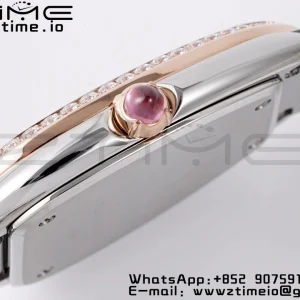 BVLGARI Serpenti Seduttori Watch 103143 SS BVF 1:1 Best Edition ホワイトダイヤル ダイヤモンド RGベゼル SSブレスレット ETAクォーツ - スーパークローン時計｜1:1ベストバージョン