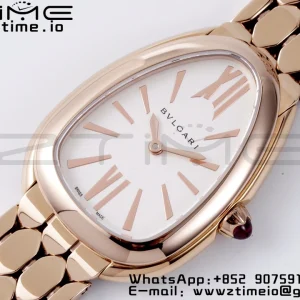 BVLGARI Serpenti Seduttori Watch 103145 RG BVF 1:1 Best Edition ホワイトダイヤル RGブレスレット ETAクォーツ - スーパークローンウォッチ｜1:1ベストバージョン
