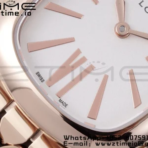 BVLGARI Serpenti Seduttori Watch 103145 RG BVF 1:1 Best Edition ホワイトダイヤル RGブレスレット ETAクォーツ - スーパークローンウォッチ｜1:1ベストバージョン