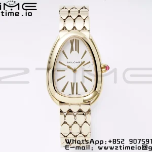 BVLGARI Serpenti Seduttori Watch YG BVF 1:1 Best Edition White Dial on YG Bracelet ETA Quartz - Super Clone Watch | 1:1 Best Version