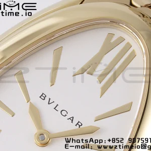 BVLGARI Serpenti Seduttori Watch YG BVF 1:1 Best Edition White Dial on YG Bracelet ETA Quartz - Super Clone Watch | 1:1 Best Version