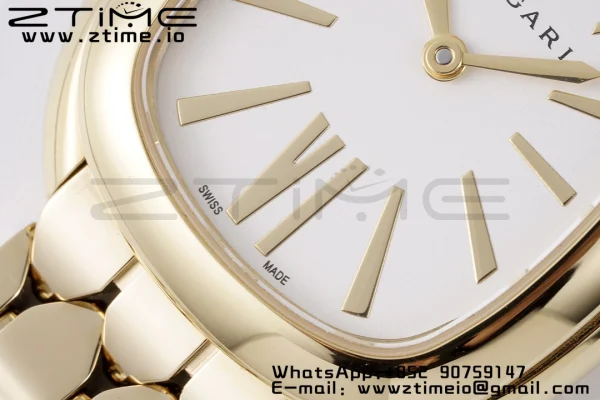 BVLGARI Serpenti Seduttori Watch YG BVF 1:1 Best Edition White Dial on YG Bracelet ETA Quartz - Super Clone Watch | 1:1 Best Version