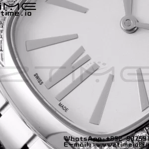 BVLGARI Serpenti Seduttori Watch 103361 SS BVF 1:1 Best Edition Silver Markers On White Dial Diamonds Bezel on SS Bracelet ETA Quartz - Super Clone Watch | 1:1 Best Version