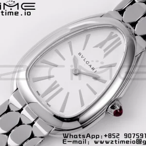 BVLGARI Serpenti Seduttori Watch 103141 SS BVF 1:1 Best Edition ホワイトダイヤル SSブレスレット ETAクォーツ - スーパークローンウォッチ｜1:1ベストバージョン