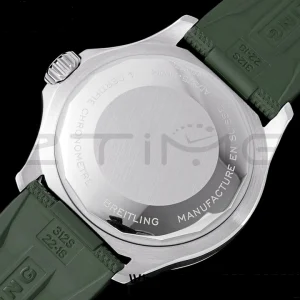 Breitling SuperOcean Automatic A173751A1O1S1 42 SS BLSF 1:1 Best Edition Red Dial on Green Rubber Strap A2824 - Super Clone Watch | 1:1 Best Version
