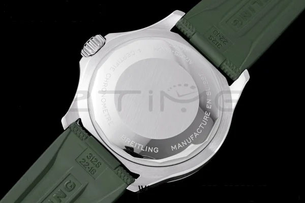 Breitling SuperOcean Automatic A173751A1O1S1 42 SS BLSF 1:1 Best Edition Red Dial on Green Rubber Strap A2824 - Super Clone Watch | 1:1 Best Version