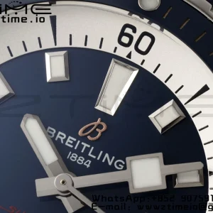 Breitling SuperOcean Automatic A17375E71C1S1  42 SS BLSF 1:1 Best Edition Blue Dial on Blue Rubber Strap A2824 - Super Clone Watch | 1:1 Best Version