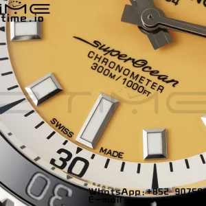 Breitling SuperOcean Automatic A17375211I1S1 42 SS BLSF 1:1 Cea mai bună ediție Cadran galben pe curea BlackRubber A2824 - Super Clone Watch | 1:1 Cea mai bună versiune