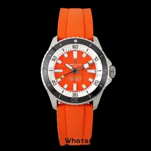 Breitling SuperOcean Automatic A173751A1O1S1 42 SS BLSF 1:1 Best Edition Red Dial on Red Rubber Strap A2824 - Super Clone Watch | 1:1 Best Version