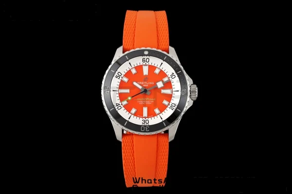 Breitling SuperOcean Automatic A173751A1O1S1 42 SS BLSF 1:1 Best Edition Red Dial on Red Rubber Strap A2824 - Super Clone Watch | 1:1 Best Version