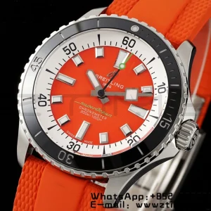 Breitling SuperOcean Automatic A173751A1O1S1 42 SS BLSF 1:1 Best Edition Red Dial on Red Rubber Strap A2824 - Super Clone Watch | 1:1 Best Version