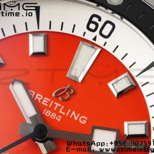 Breitling SuperOcean Automatic A173751A1O1S1 42 SS BLSF 1:1 Best Edition Red Dial on Red Rubber Strap A2824 - Super Clone Watch | 1:1 Best Version