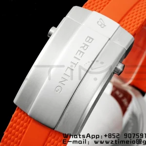 Breitling SuperOcean Automatic A173751A1O1S1 42 SS BLSF 1:1 Best Edition Red Dial on Red Rubber Strap A2824 - Super Clone Watch | 1:1 Best Version