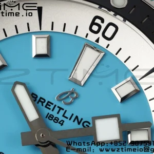 Breitling SuperOcean Automatic A173751A1O1S1 42 SS BLSF 1:1 Best Edition Blue Dial on Blue Rubber Strap A2824 - Super Clone Watch | 1:1 Best Version
