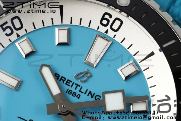 Breitling SuperOcean Automatic A173751A1O1S1 42 SS BLSF 1:1 Best Edition Blue Dial on Blue Rubber Strap A2824 - Super Clone Watch | 1:1 Best Version