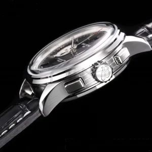Breitling Premier Chrono AB0118371B1X2 SS 42mm BLSF 1:1 Best Edition Black /White Dial on Black Leather Strap A7750 - Super Clone Watch | 1:1 Best Version