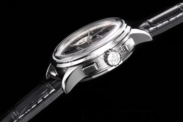 Breitling Premier Chrono AB0118371B1X2 SS 42mm BLSF 1:1 Best Edition Black /White Dial on Black Leather Strap A7750 - Super Clone Watch | 1:1 Best Version