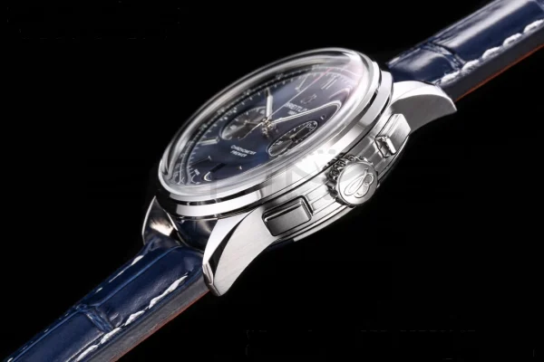 Breitling Premier Chrono AB0118A61C1X2 SS 42mm BLSF 1:1 Best Edition Black /Blue Dial on Blue Leather Strap A7750 - Super Clone Watch | 1:1 Best Version